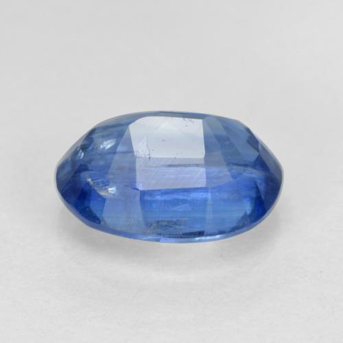1.69カラットの天然薄いネイビーブルーカイヤナイト（8.2×6 mm・オーバルカット）