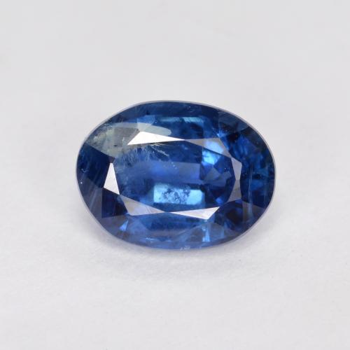 1.71カラットの天然ネイビーブルーカイヤナイト（8.2×6.1 mm・オーバルカット）