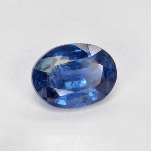 1.71カラットの天然ネイビーブルーカイヤナイト（8.2×6.1 mm・オーバルカット）