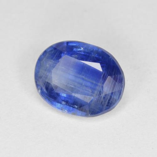 3.22カラットの天然ディープブルーカイヤナイト（10.2×8 mm・オーバルカット）