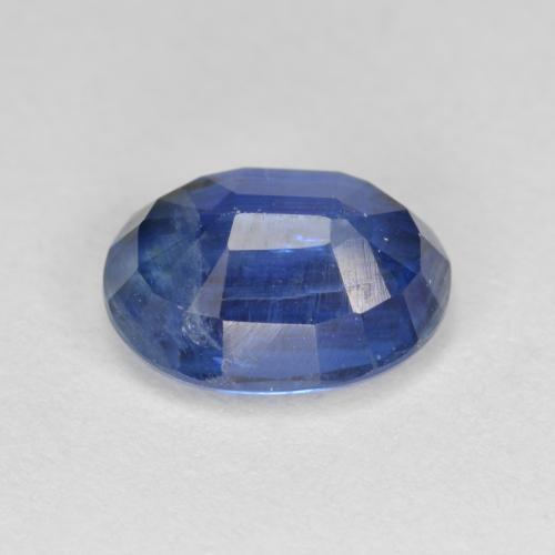 3.48カラットの天然ディープブルーカイヤナイト（10.1×8 mm・オーバルカット）