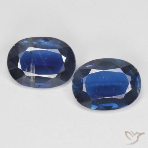 1.50ct 天然 ネイビーブルー カイヤナイト, 楕円形, SI
