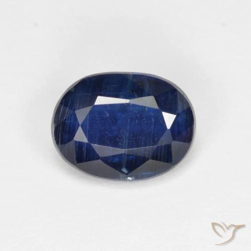 1.61ct 天然 ダークブルー カイヤナイト, 楕円形, VS-SI