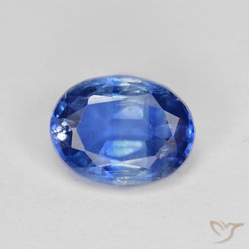 1.64ct 天然 濃いアズールブルー カイヤナイト, 楕円形, VS-SI