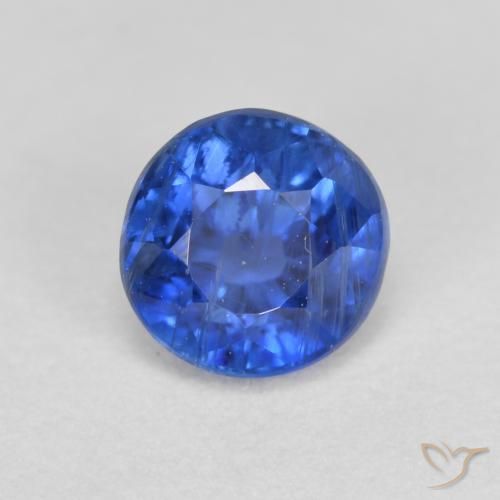 0.82ct 天然 濃いアズールブルー カイヤナイト, ラウンド, SI