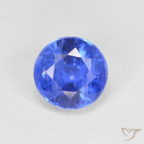 0.79ct 天然 濃いアズールブルー カイヤナイト, ラウンド, SI