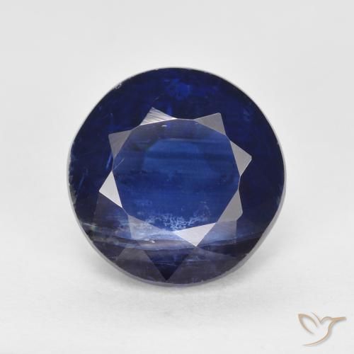 2.72ct 天然 とても濃い青 カイヤナイト, ラウンド, SI
