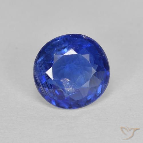 0.94ct 天然 ディープブルー カイヤナイト, ラウンド, SI-I1