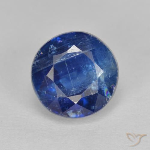 2.90ct 天然 ダークブルー カイヤナイト, ラウンド, SI