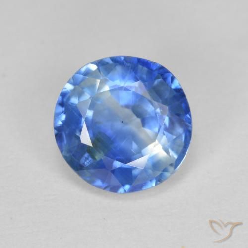1.53ct 天然 薄いネイビーブルー カイヤナイト, ラウンド, SI