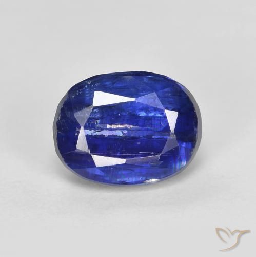2.18ct 天然 濃いネイビーブルー カイヤナイト, 楕円形, SI