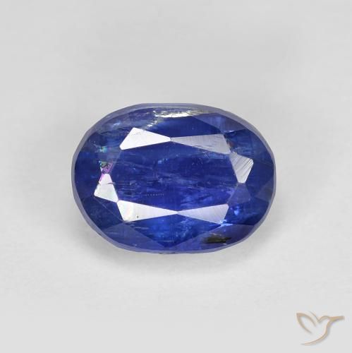 2.06ct 天然 濃いネイビーブルー カイヤナイト, 楕円形, SI
