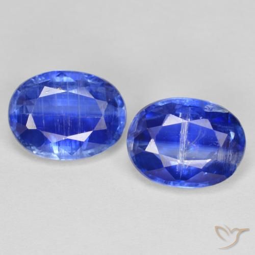 2.98ctw 天然 Top Blue カイヤナイト, 楕円形, SI