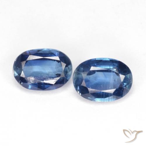 衝撃特価 Shop natural 楕円形 gems, カイヤナイト ディープブルー 2.19ct アクセサリー