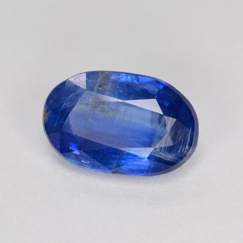 3.79カラットの天然ディープブルーカイヤナイト（11.8×7.6 mm・オーバルカット）