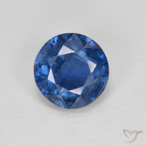 1.02ct 天然 ネイビーブルー カイヤナイト, ラウンド, VS-SI