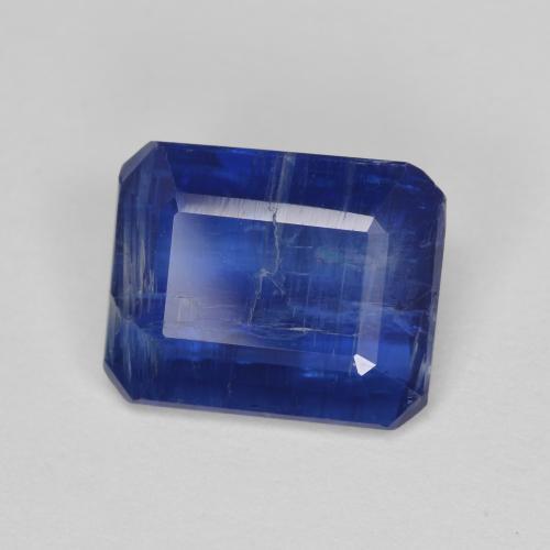 2.87カラットの天然ダークブルーカイヤナイト（9.4×7.5 mm・エメラルドカット）