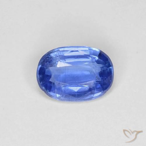 0.84ct 天然 ミディアムネイビーブルー カイヤナイト, 楕円形, VS