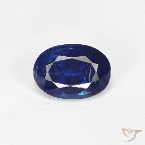 0.97ct 天然 ネイビーブルー カイヤナイト, 楕円形, VS