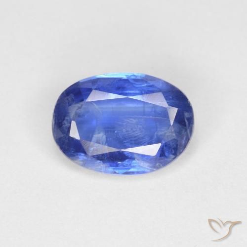 0.97ct 天然 ダークブルー カイヤナイト, 楕円形, VS-SI