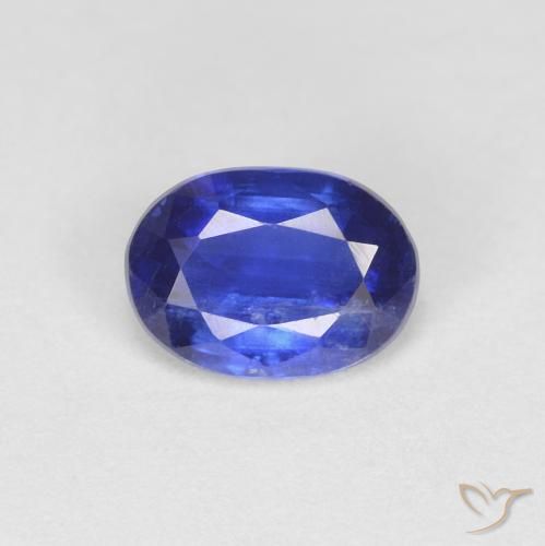 0.80ct 天然 ネイビーブルー カイヤナイト, 楕円形, VS-SI