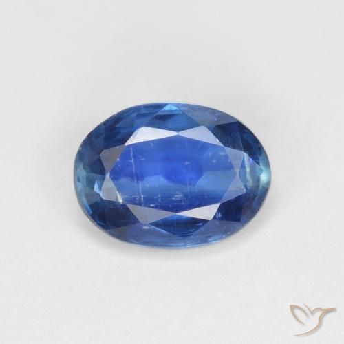 1.45ct 天然 ネイビーブルー カイヤナイト, 楕円形, VS-SI, Photo A