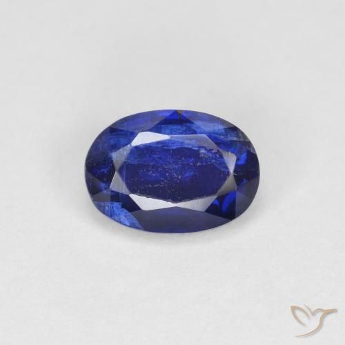 1.12ct 天然 ダークブルー カイヤナイト, 楕円形, VS-SI