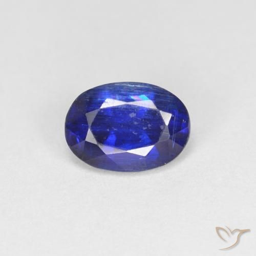 0.97ct 天然 ダークブルー カイヤナイト, 楕円形, VS-SI
