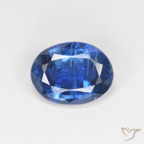 1.52ct 天然 薄いネイビーブルー カイヤナイト, 楕円形, VS-SI