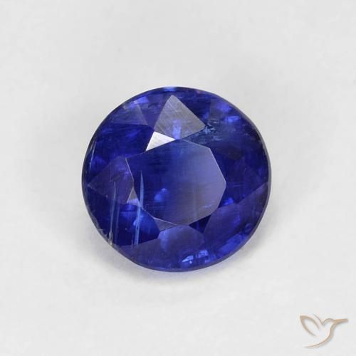 0.97ct 天然 ダークブルー カイヤナイト, ラウンド, SI
