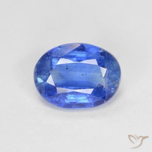 1.54ct 天然 濃いアズールブルー カイヤナイト, 楕円形, VS-SI
