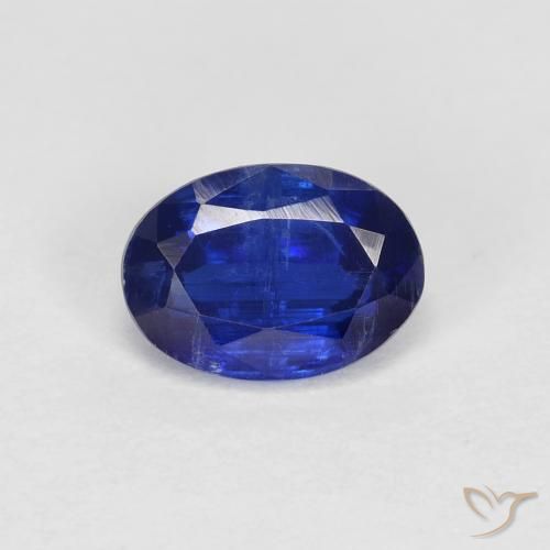 1.02ct 天然 濃いネイビーブルー カイヤナイト, 楕円形, VS-SI