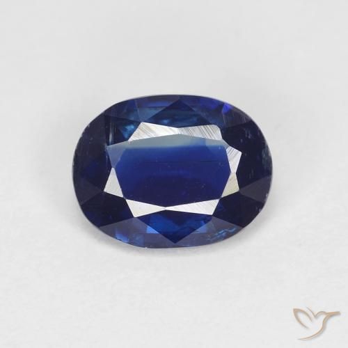1.39ct 天然 ネイビーブルー カイヤナイト, 楕円形, VS-SI
