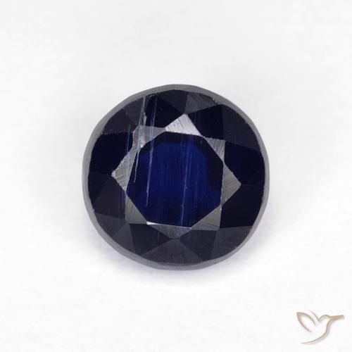 1.31ct 天然 ネイビーブルー カイヤナイト, ラウンド, VS-SI