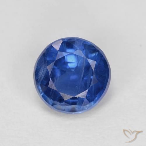 1.22ct 天然 ネイビーブルー カイヤナイト, ラウンド, VS-SI