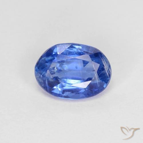 1.00ct 天然 濃いアズールブルー カイヤナイト, 楕円形, SI