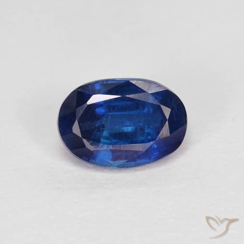 1.08ct 天然 ネイビーブルー カイヤナイト, 楕円形, VS-SI