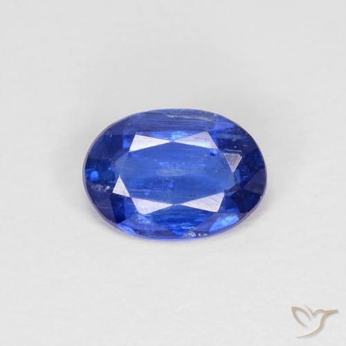 0.85ct 天然 ダークブルー カイヤナイト, 楕円形, VS-SI