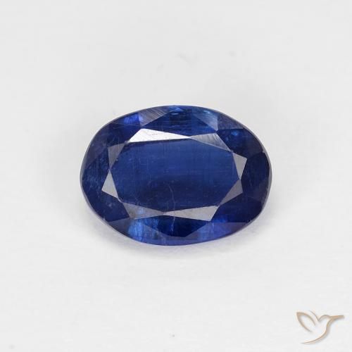 1.08ct 天然 ネイビーブルー カイヤナイト, 楕円形, VS-SI