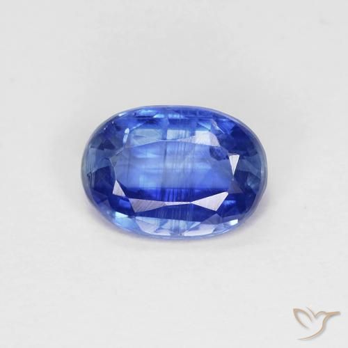 0.89ct 天然 濃いアズールブルー カイヤナイト, 楕円形, VS-SI
