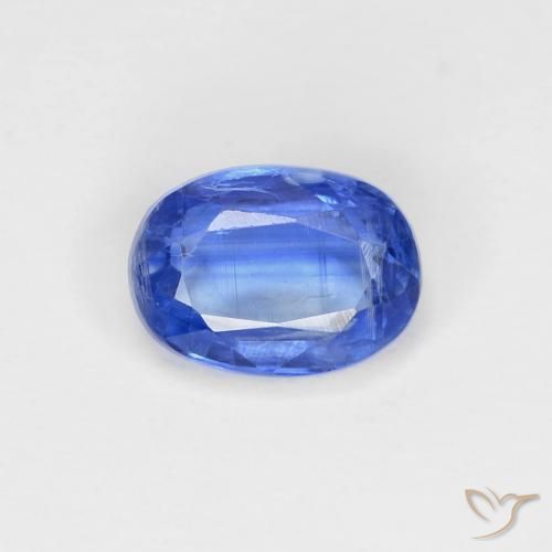 1.09ct 天然 薄いネイビーブルー カイヤナイト, 楕円形, VS-SI