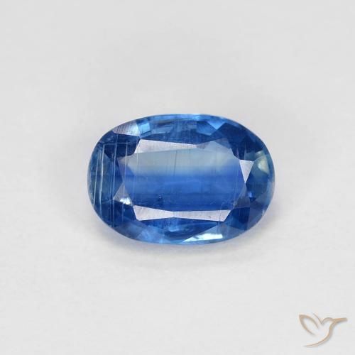0.97ct 天然 薄いネイビーブルー カイヤナイト, 楕円形, VS-SI