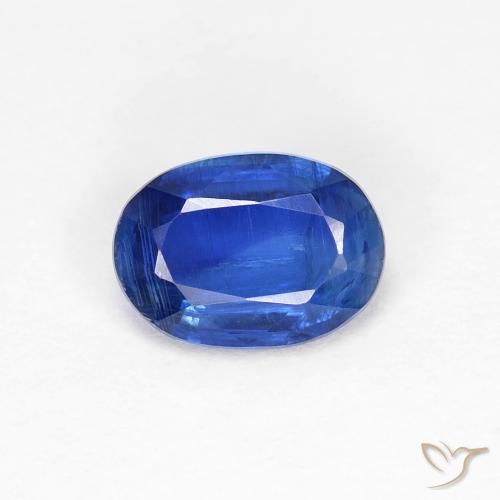 1.00ct 天然 ダークブルー カイヤナイト, 楕円形, VS-SI