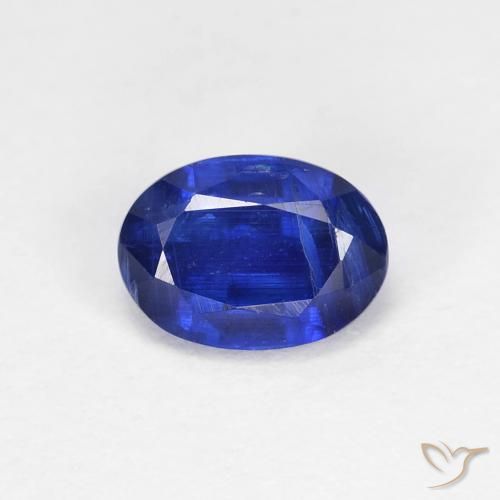 1.26ct 天然 ダークブルー カイヤナイト, 楕円形, VS-SI