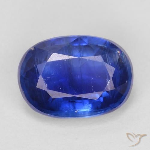1.15ct 天然 濃いネイビーブルー カイヤナイト, 楕円形, SI