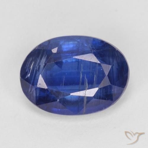 1.00ct 天然 濃いネイビーブルー カイヤナイト, 楕円形, SI