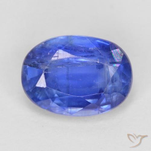 1.08ct 天然 濃いアズールブルー カイヤナイト, 楕円形, SI