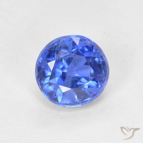 0.78ct 天然 ダークブルー カイヤナイト, ラウンド, VS-SI