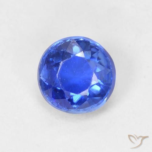 0.73ct 天然 ダークブルー カイヤナイト, ラウンド, VS-SI