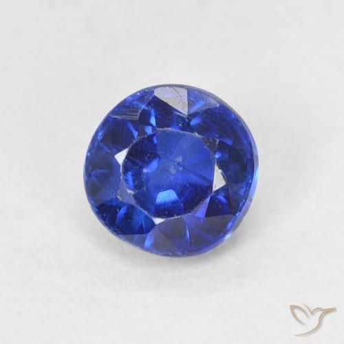 0.64ct 天然 ダークブルー カイヤナイト, ラウンド, VS-SI